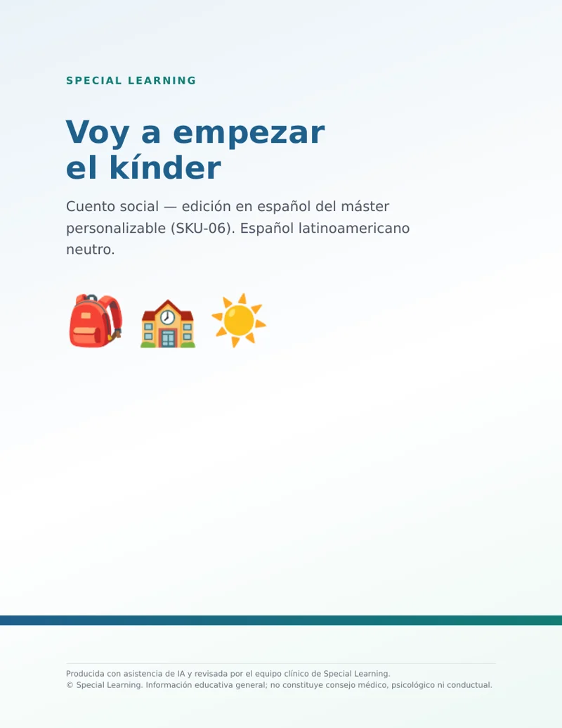 Empezando el Kínder: Paquete de Transición para Familias con Autismo